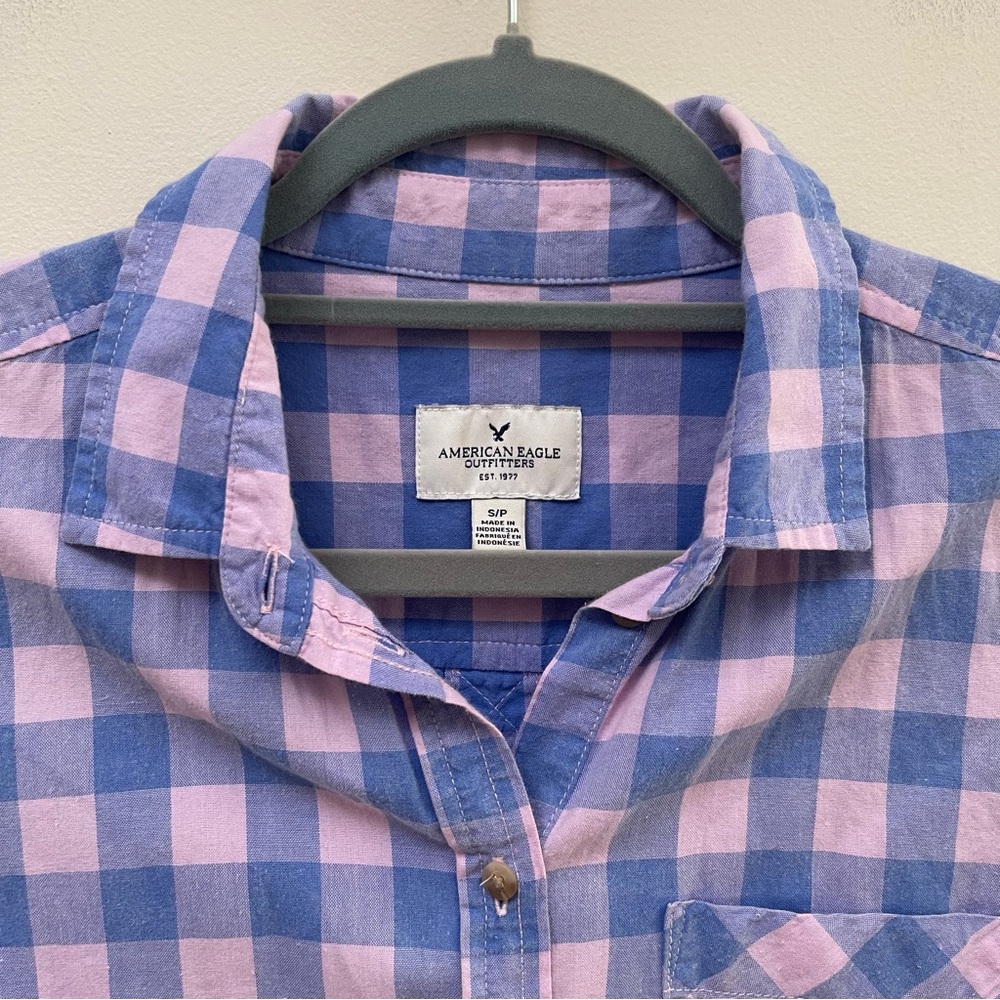 American Eagle Checkered Button Up - image 2